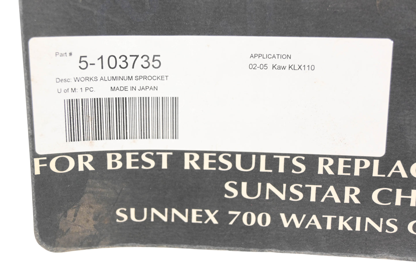 Sunstar 5-103735, 1037-35, 7075-T6 35T Sprocket NOS