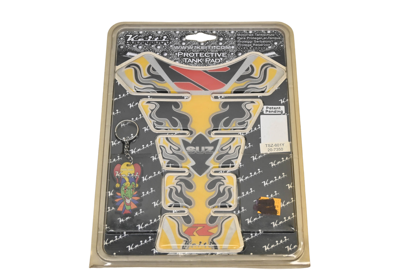 Keiti TSZ-601Y, 20-7350 Yellow/Black Suzuki Tank Pad NOS