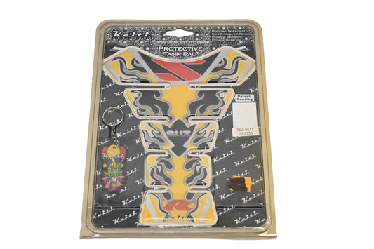 Keiti TSZ-601Y, 20-7350 Yellow/Black Suzuki Tank Pad NOS