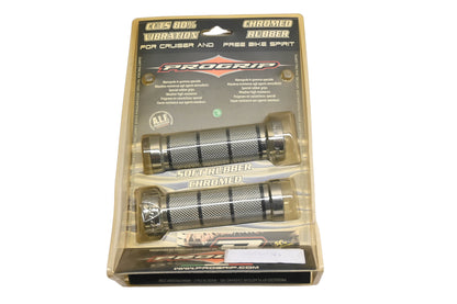 Pro Grip PG 866, PG866 Silver 1" Soft Rubber Chromed Handle Kit NOS