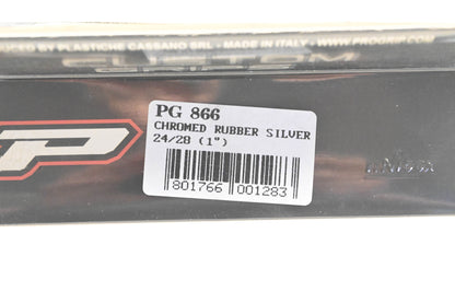 Pro Grip PG 866, PG866 Silver 1" Soft Rubber Chromed Handle Kit NOS