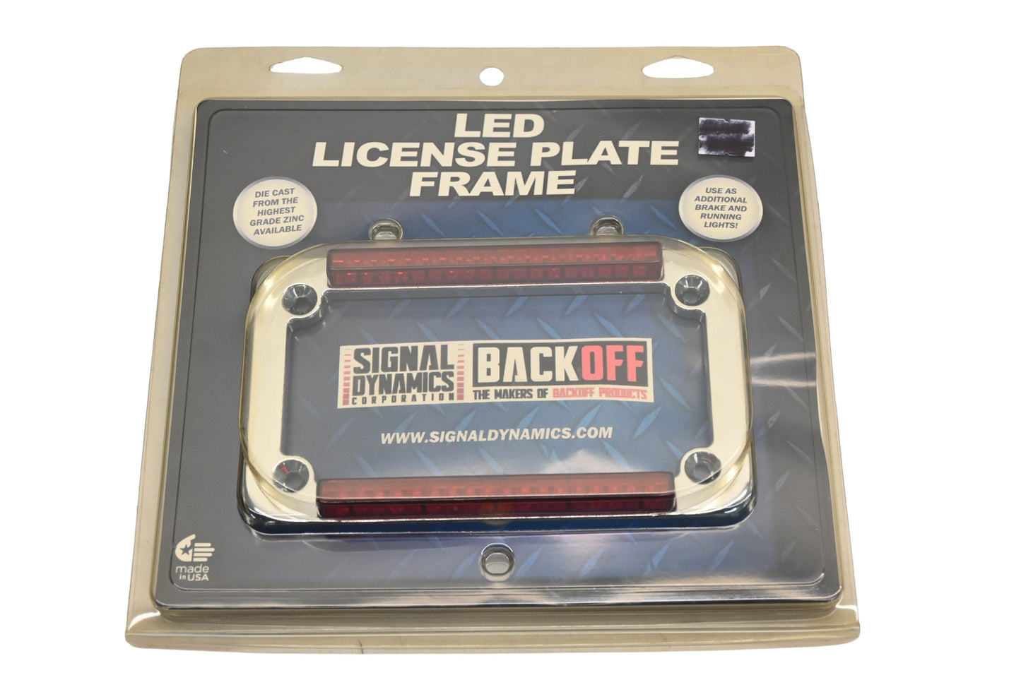 Signal Dynamics 02028, 482013 LED License Plate Frame NOS