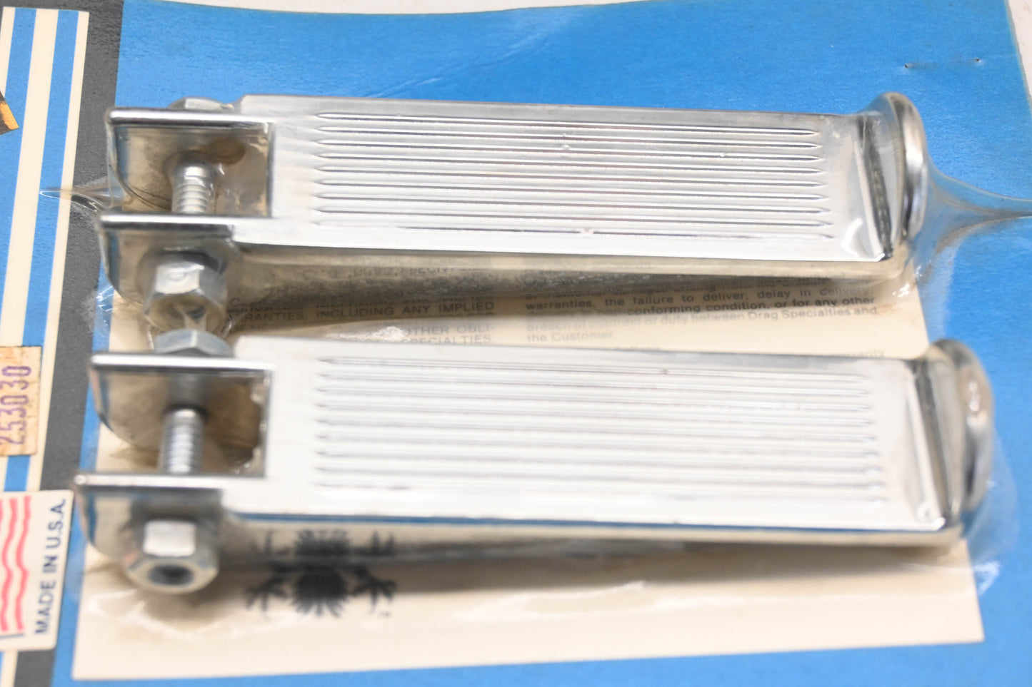 Drag Specialties 253030 Ribbed Foot Peg Kit NOS