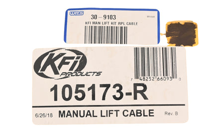 KFI 105173-R, 30-9103 Manual Lift Cable 39.5" NOS