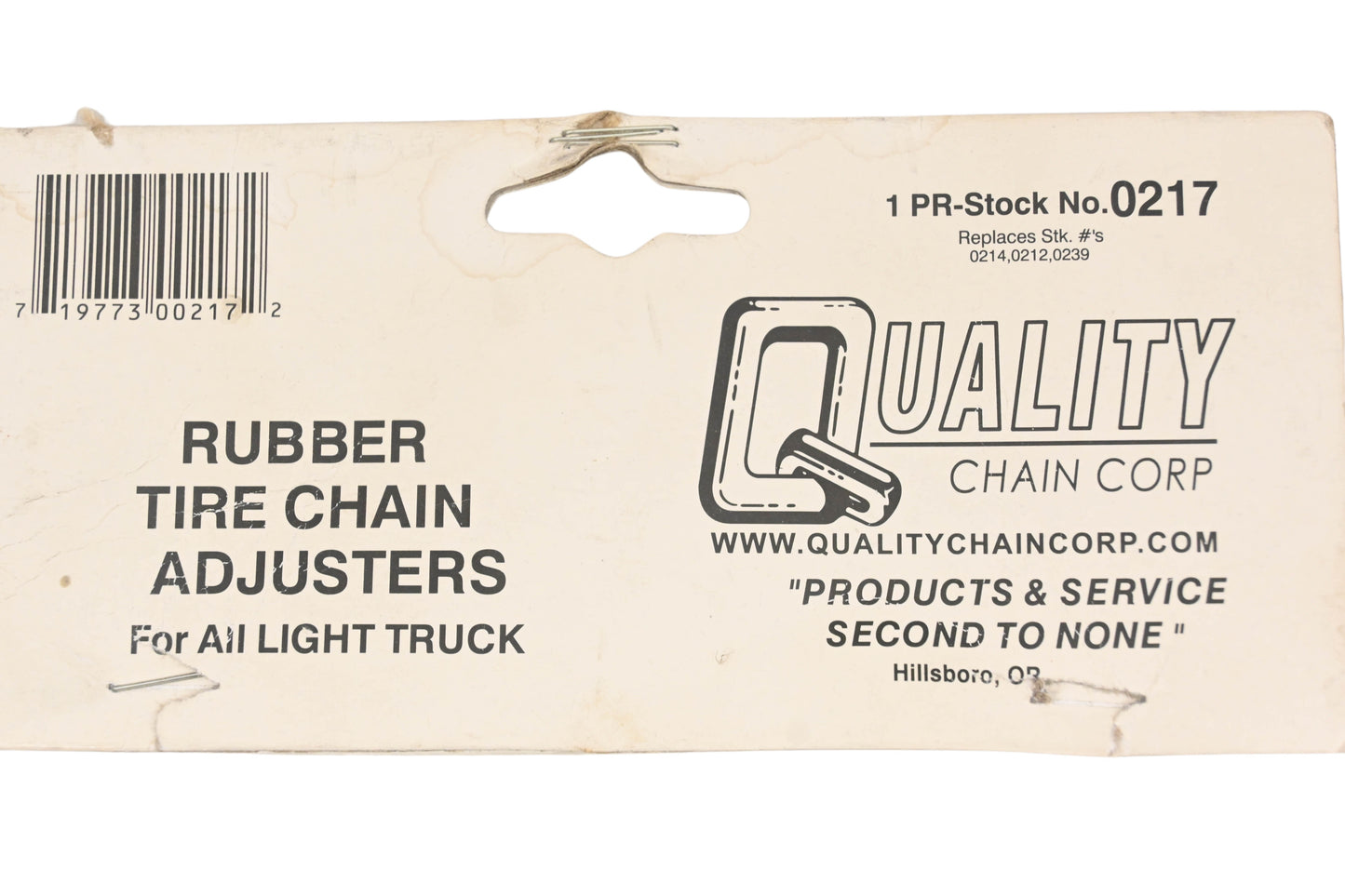 Quality Chain Corp 0217 7-Arm Rubber Tire Chain Adjusters Qty 2 NOS
