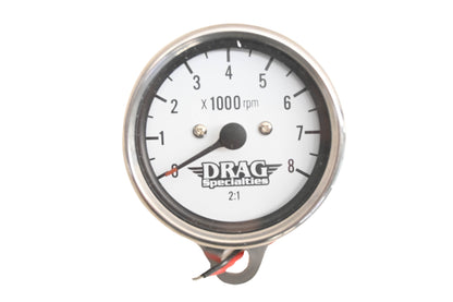 Drag Specialties DS244137 White Face Tachometer Kit NOS
