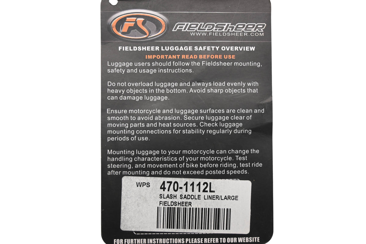Fieldsheer 470-1112L Large Slash Saddlebag Liner NOS