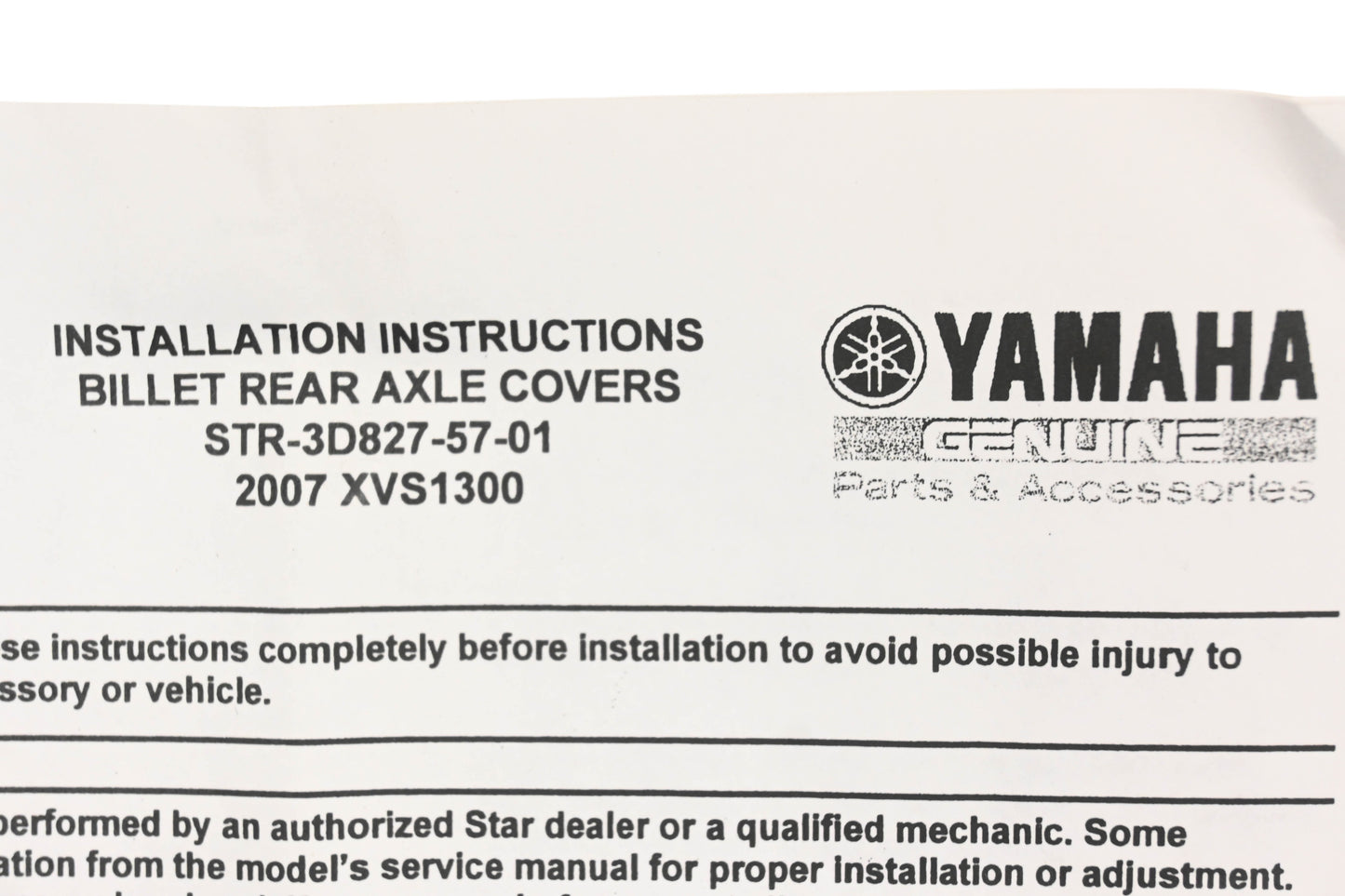 New OEM Yamaha STR-3D827-57-01 Billet Rear Axle Cover Kit NOS