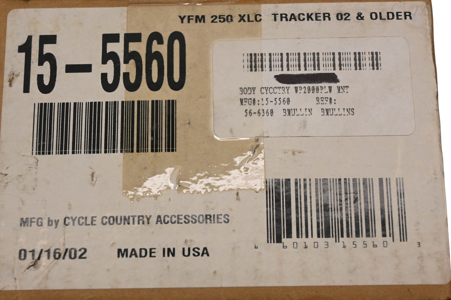 Cycle Country 15-5560, 566360 ATV Blade Hardware Kit NOS