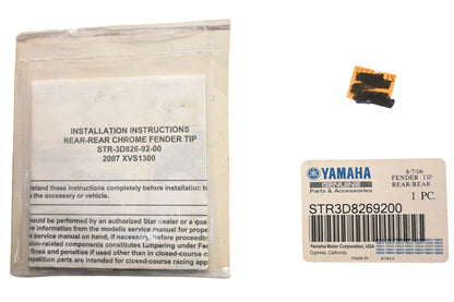 New OEM Yamaha STR-3D826-92-00 Rear Chrome Fender Tip Kit NOS