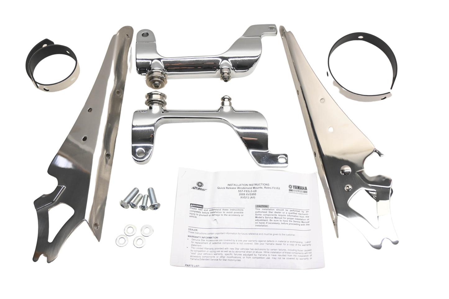 New OEM Yamaha 5S7-F83L0-U0-00 Quick Release Windshield Mount Fit Kit NOS