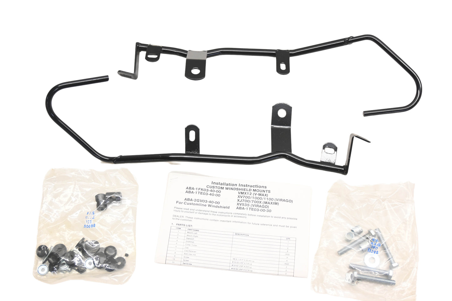 New OEM Yamaha ABA-1FK03-40-00 VMX12 V-MAX Custom Windshield Mount Kit NOS