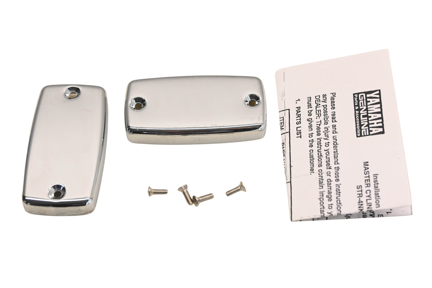 New OEM Yamaha STR-4NK18-10-01 Chrome Master Cylinder Cover Kit NOS