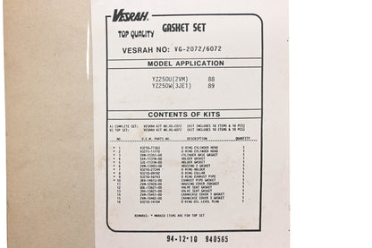 Vesrah VG-2072, VG-6072 Gasket & Seal Kit NOS