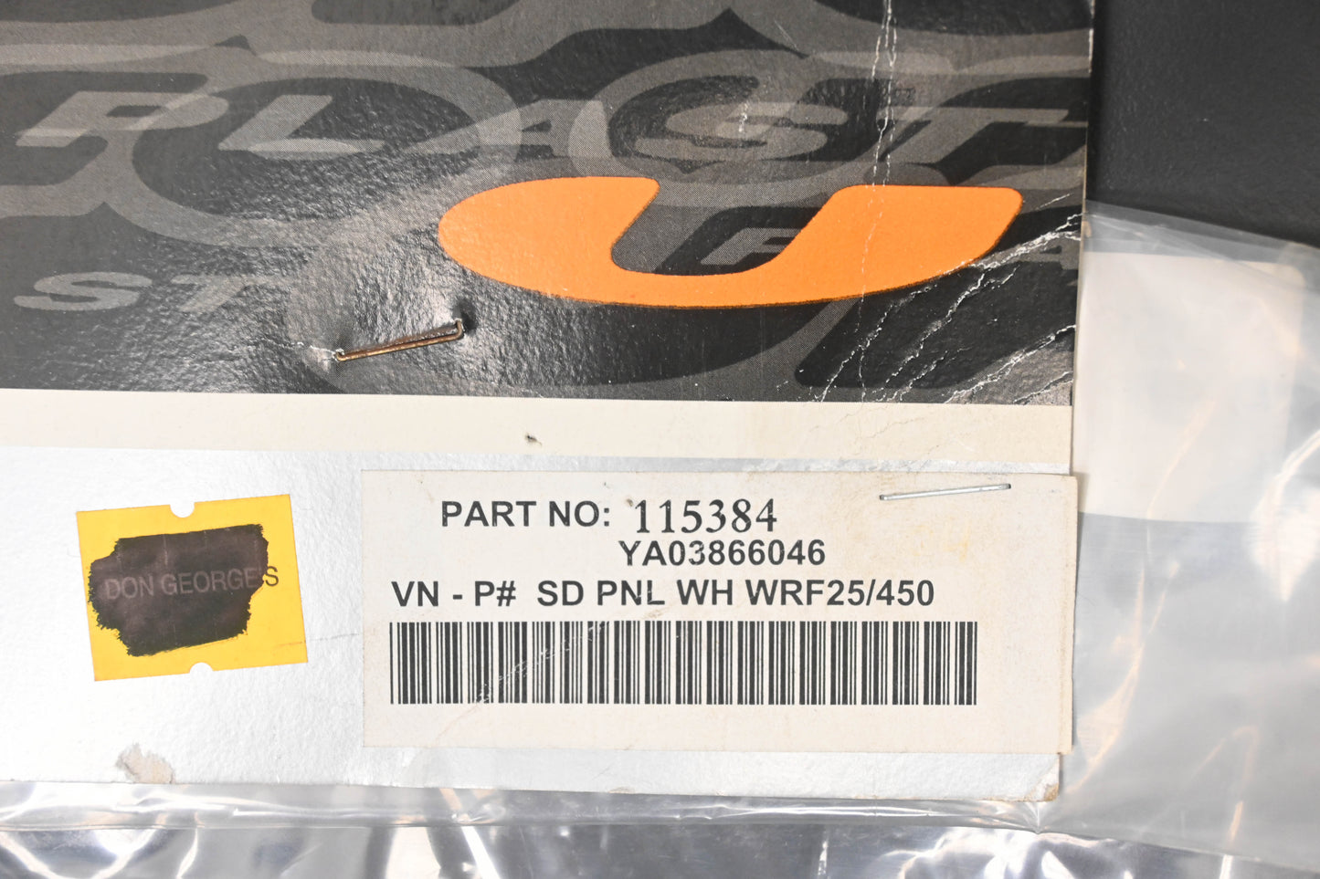 UFO Plast 115384, YA03866046 White Side Panel Kit NOS