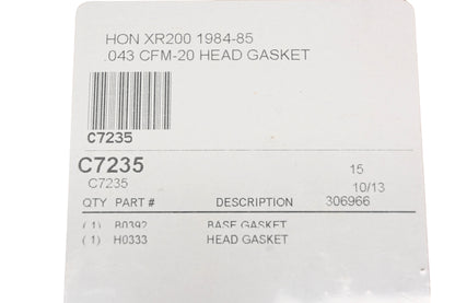 Cometic C7235 Top End Head & Base Gasket Kit NOS