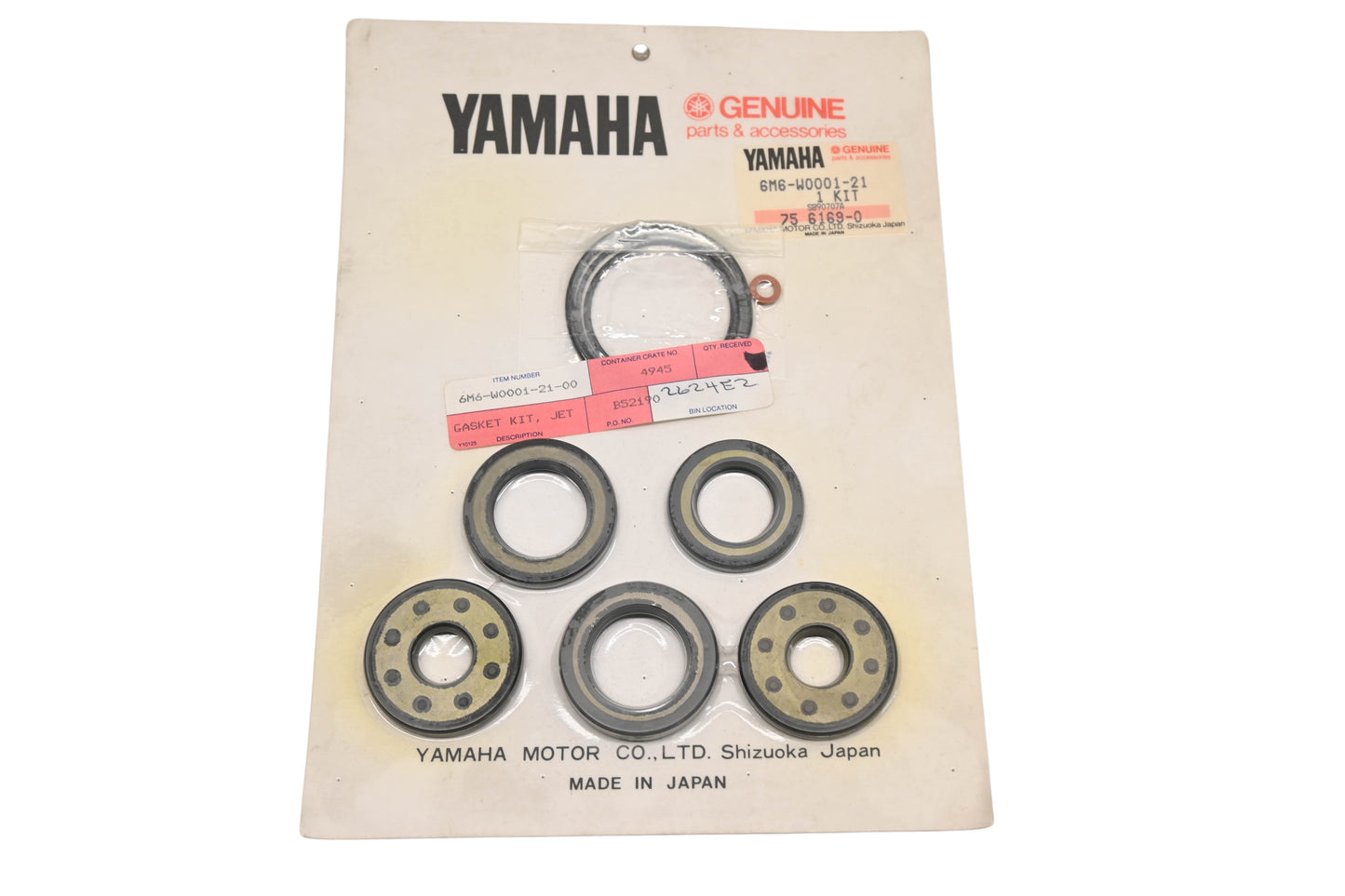 New OEM Yamaha 6M6-W0001-21-00 Jet Unit Gasket & Seal Kit NOS