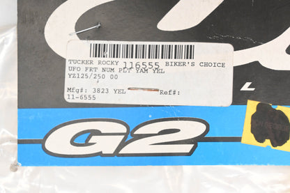 UFO Plast 116555, 11-6555 Yellow Front Number Plate NOS