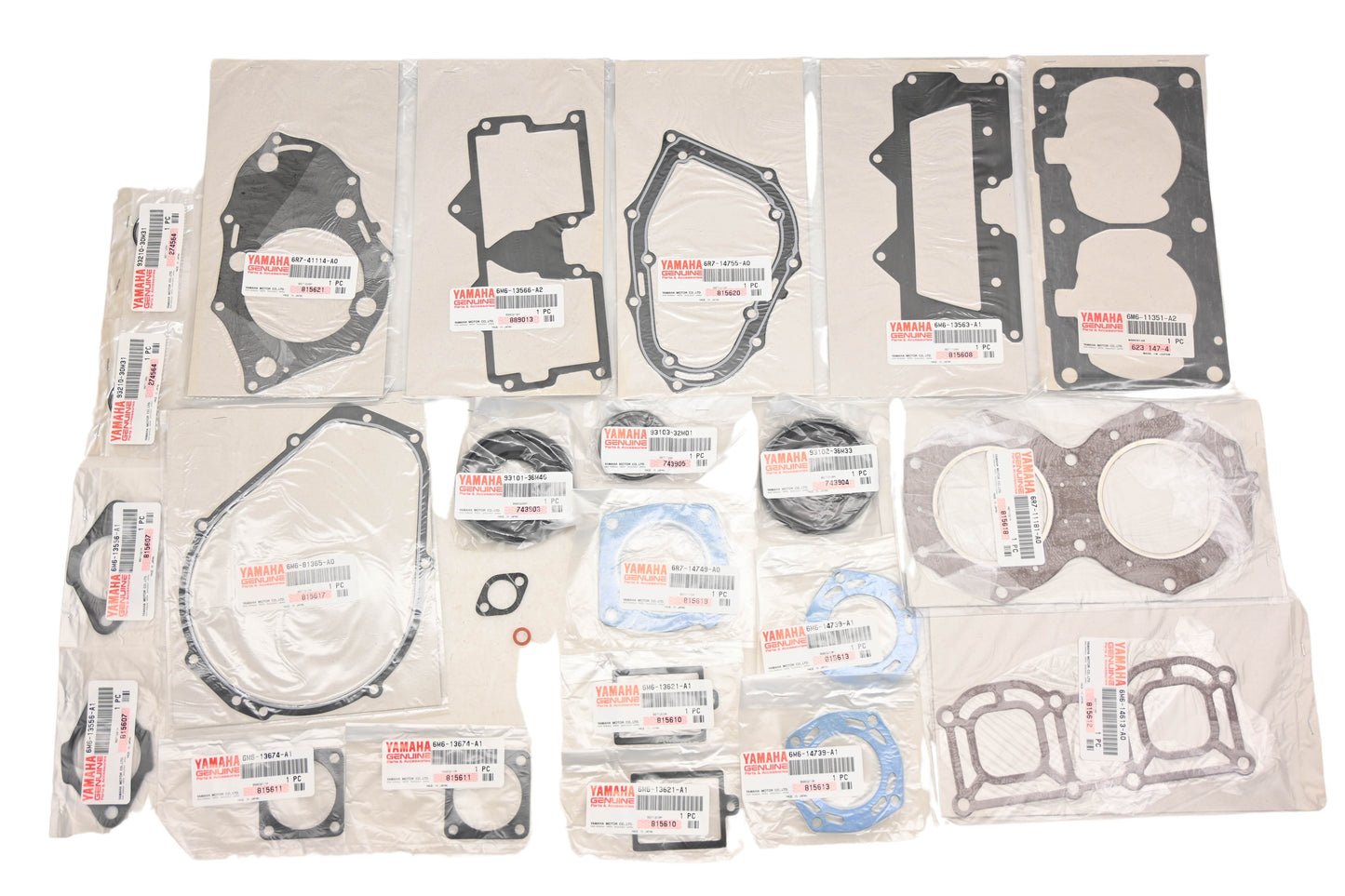 New OEM Yamaha 6R8-W0001-02-00 Engine Gasket & Seal Kit NOS
