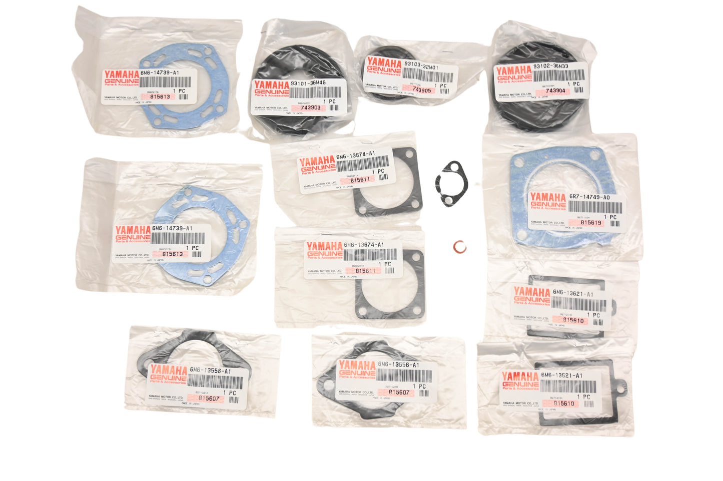 New OEM Yamaha 6R8-W0001-02-00 Engine Gasket & Seal Kit NOS