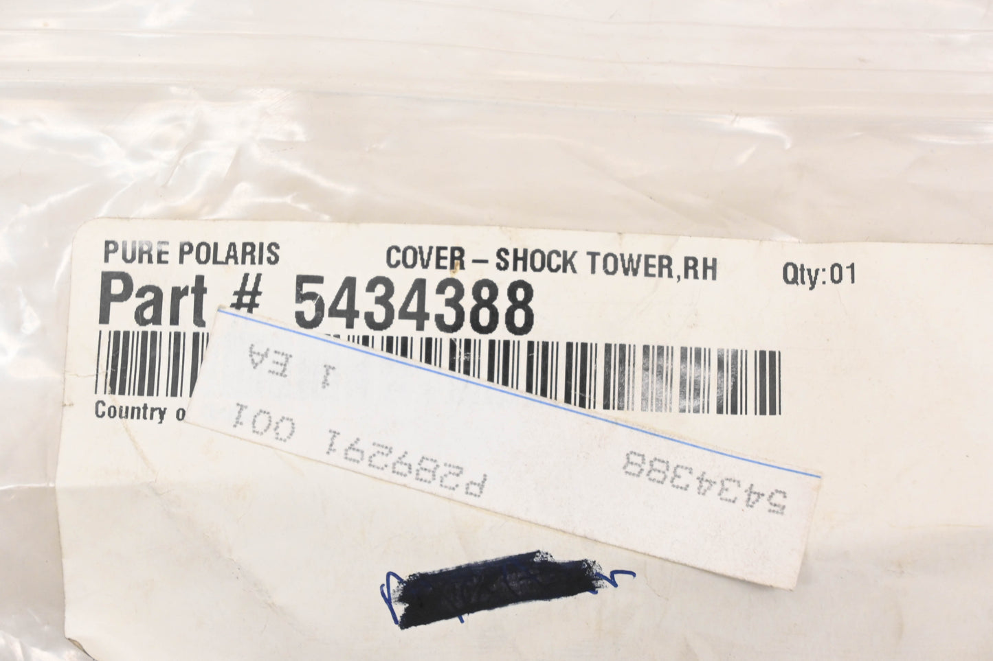 New OEM Polaris 5434388 Righthand Shock Tower Cover NOS