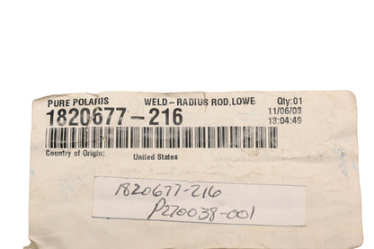 New OEM Polaris 1820677-216 Yellow Radius Rod NOS