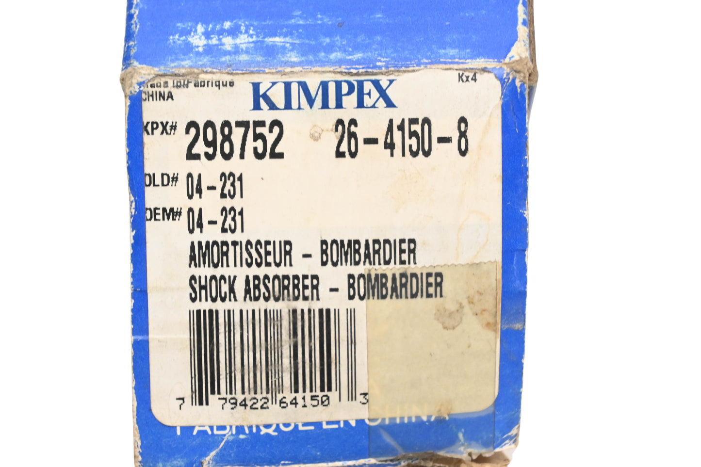 Kimpex 298752, 04-231 Shock Absorber NOS