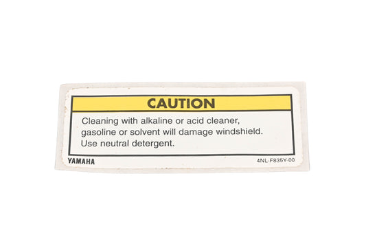 New OEM Yamaha 4NL-F835Y-00-00 Caution Label NOS