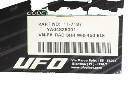 UFO Plast 117187, YA04828001 Black Radiator Shroud Kit NOS