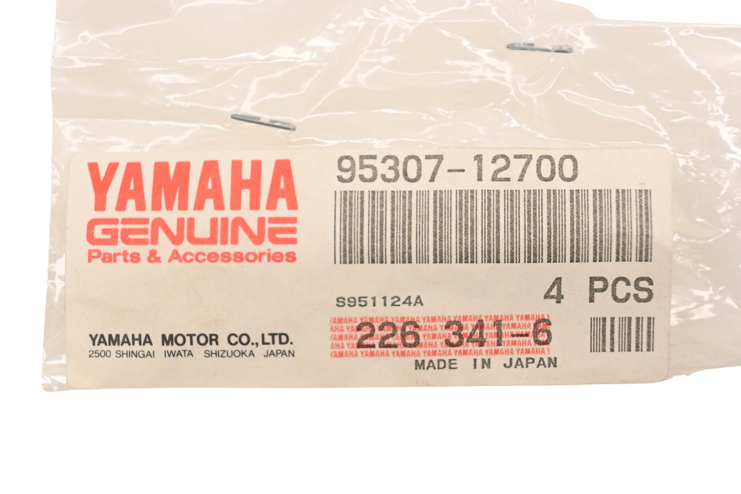 New OEM Yamaha 95307-12700-00 Hex Nuts Qty 4 NOS