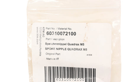New OEM KTM 60310072100 Spoke Nipples Qty 2 NOS