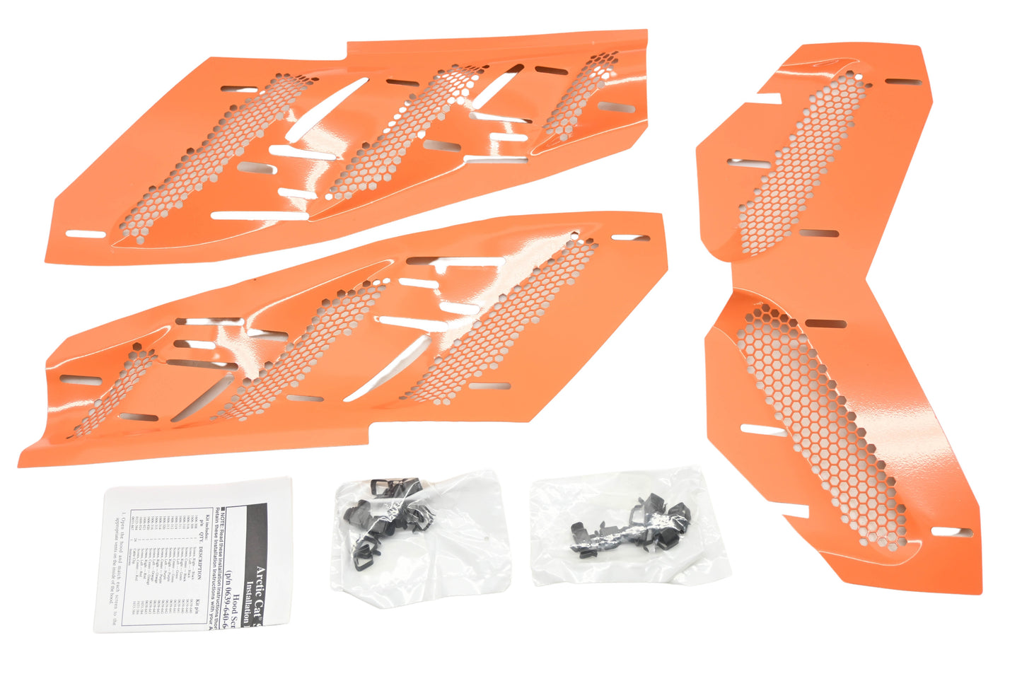 New OEM Arctic Cat 0639-643 Orange Hood Screen Kit NOS