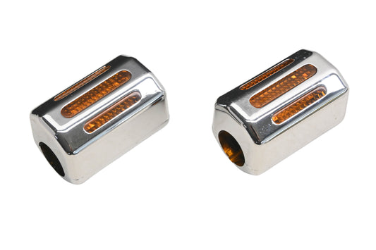 Drag Specialties DS280039 Handlebar Amber Marker Light Kit NOS