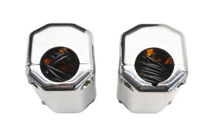 Drag Specialties DS280039 Handlebar Amber Marker Light Kit NOS