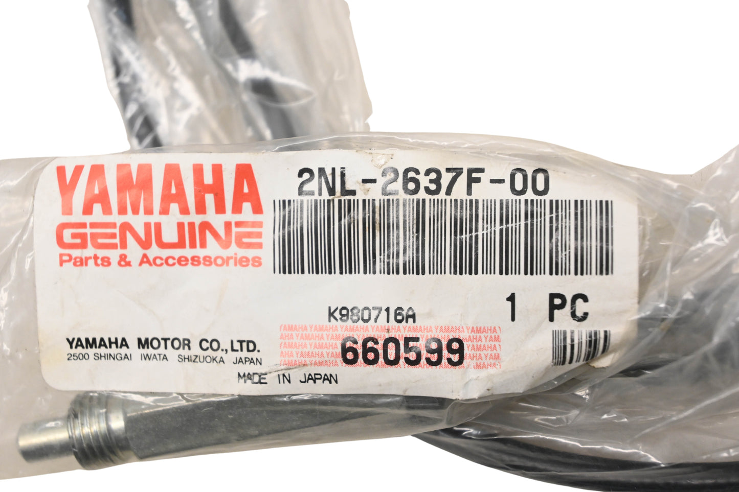 New OEM Yamaha 2NL-2637F-00-00 Control Cable NOS