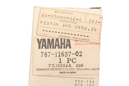 New OEM Yamaha 787-11637-02-00 Piston NOS