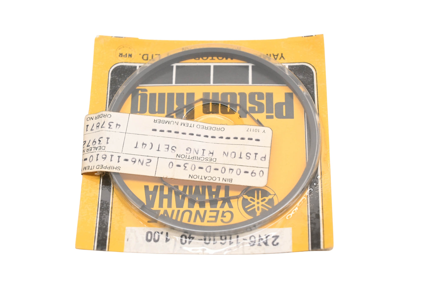 New OEM Yamaha 2N6-11610-40-00 Piston Ring Kit NOS