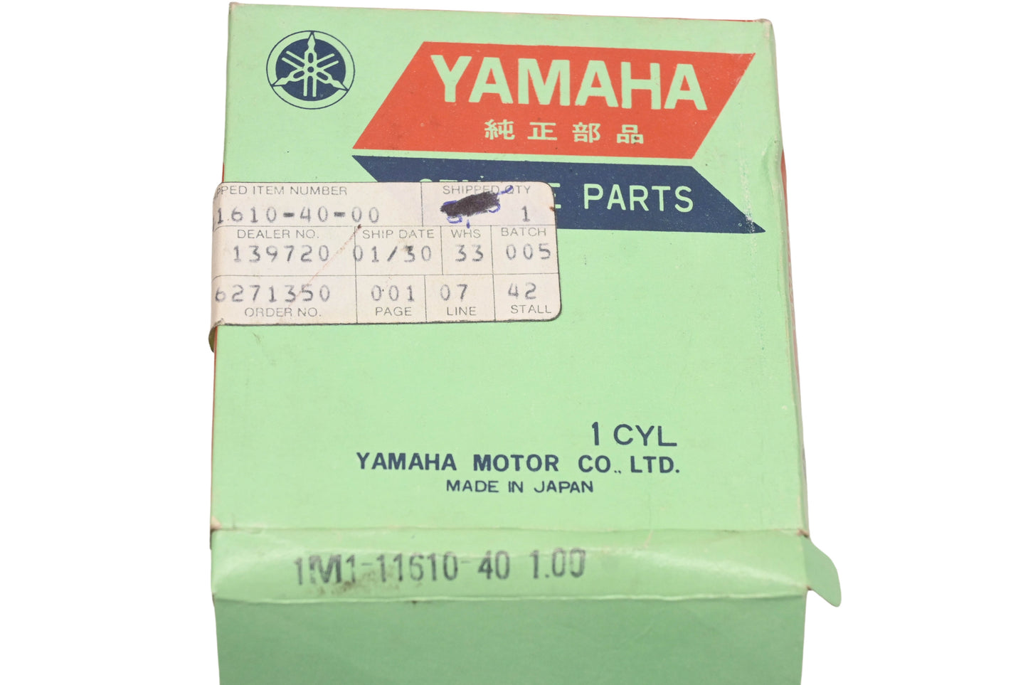 New OEM Yamaha 1M1-11610-40-00 Piston Ring Kit NOS