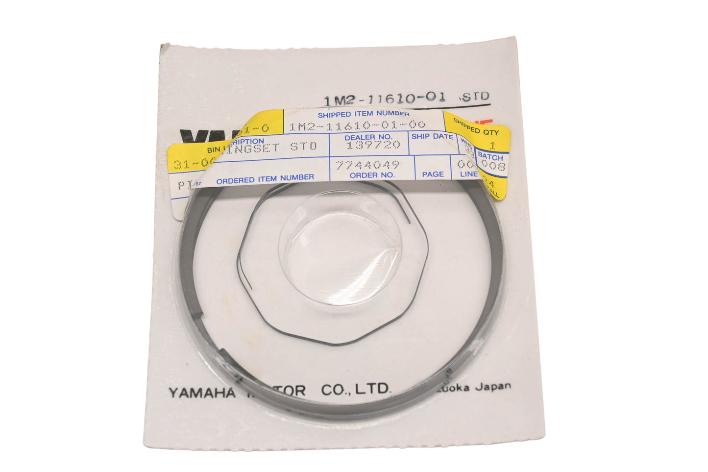 New OEM Yamaha 1M2-11610-01-00 Piston Ring Kit NOS