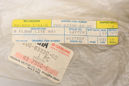 New OEM Yamaha 20G-83330-60-00 Rear Flasher Assembly NOS