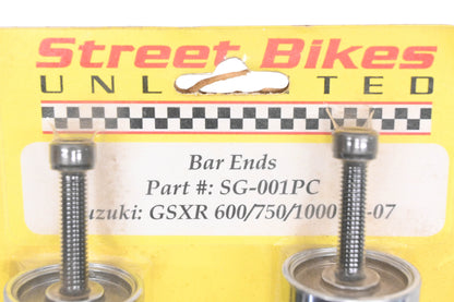 Street Bikes Unlimited SG-001PC, SG001 2004-07 Suzuki GSXR 600/750/1000 Bar End Kit NOS