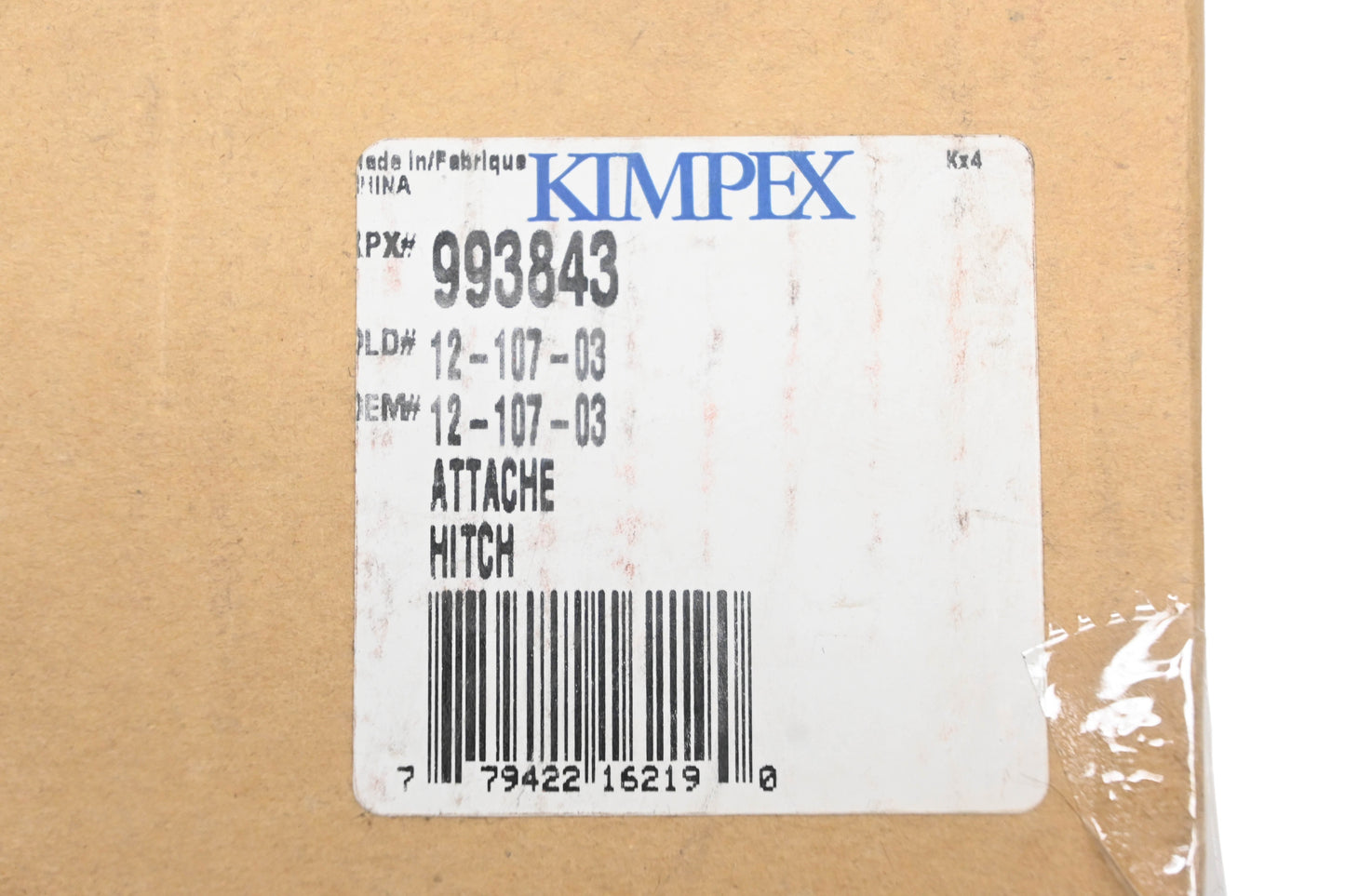Kimpex 993843, 12-107-03 Hitch Attachment Kit NOS
