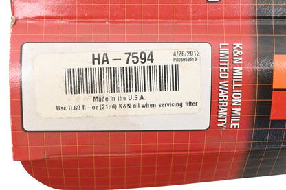 K&N HA-7594 High Flow Air Filter NOS