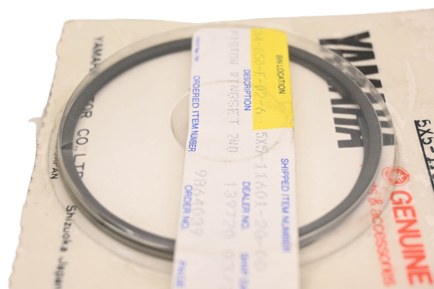 New OEM Yamaha 5X5-11601-20-00 Piston Ring Kit NOS