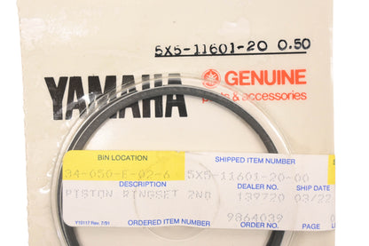 New OEM Yamaha 5X5-11601-20-00 Piston Ring Kit NOS