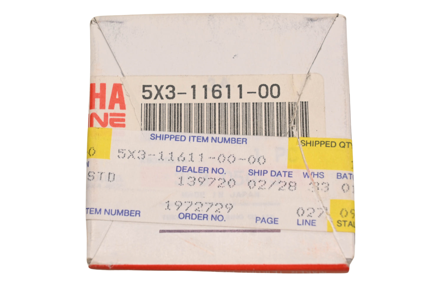 New OEM Yamaha 5X3-11611-00-00 Piston Ring NOS