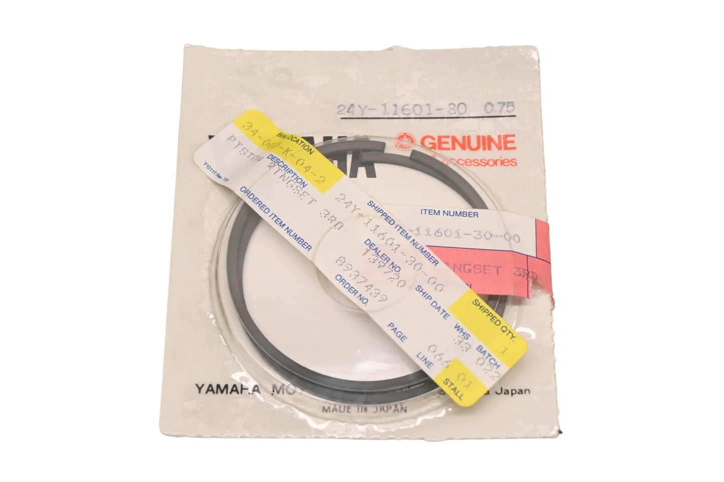 New OEM Yamaha 24Y-11601-30-00 Piston Ring Kit NOS