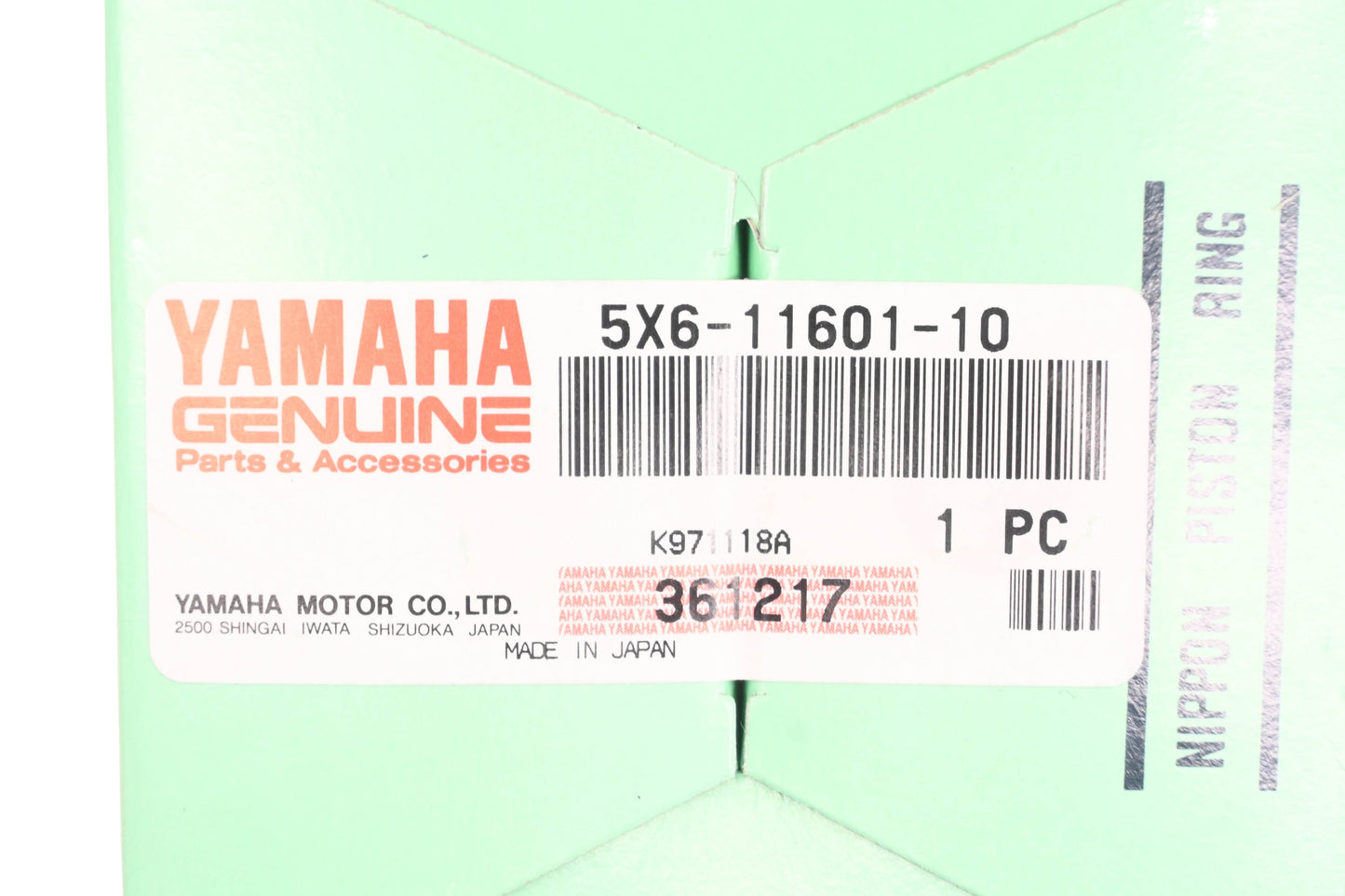 New OEM Yamaha 5X6-11601-10-00 Piston Ring Kit NOS
