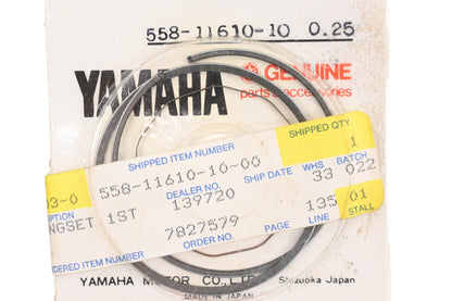New OEM Yamaha 558-11610-10-00 Piston Ring Kit NOS