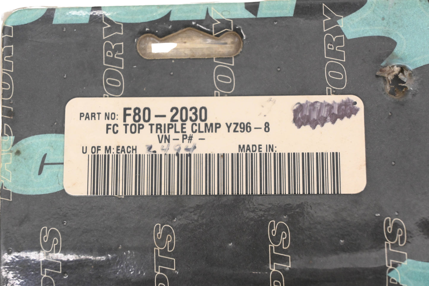 Factory Concepts F80-2030 Top Triple Tree Clamp Bracket NOS